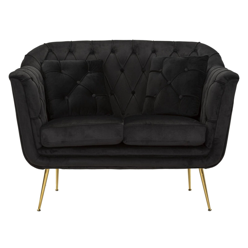 Divano VKH896, Nero, Poliestere, 130x83x91 cm