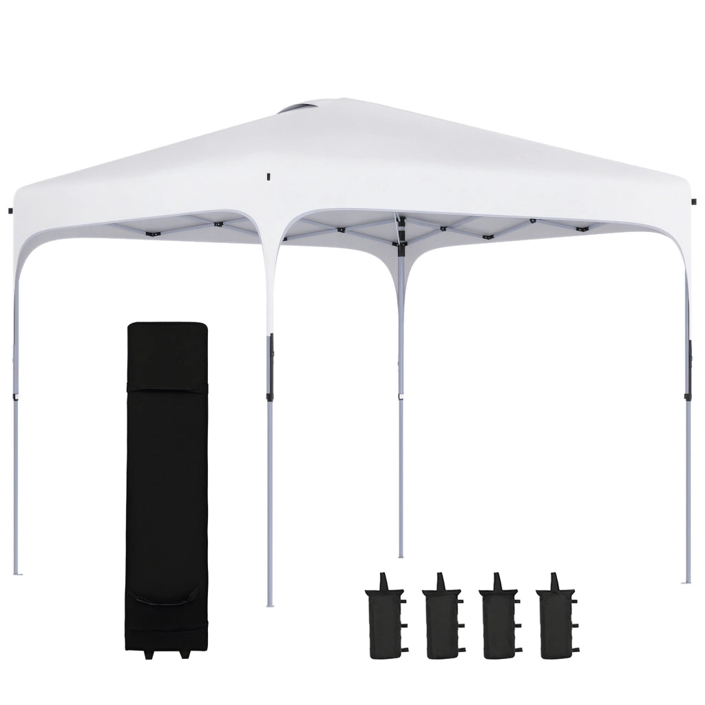Gazebo da giardino ¨C zephmum ¨C Bianco 2.5x2.5x2.7m