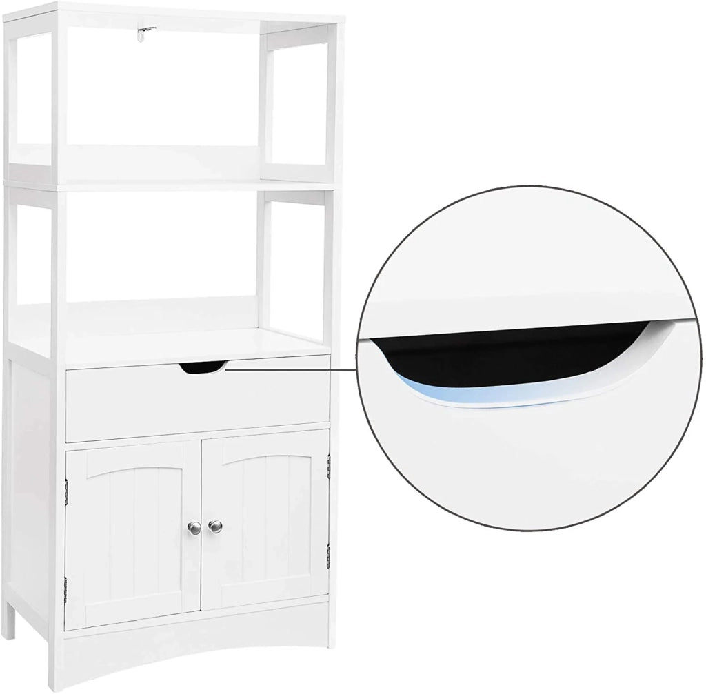 Mobile contenitore a buffet con cassetto 2 ripiani aperti doppia anta mobiletto da bagno grande mobile contenitore 12_0000670