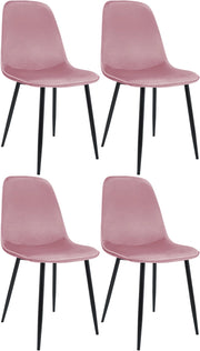 Set di 4 sedie da pranzo Maryam in velluto 1