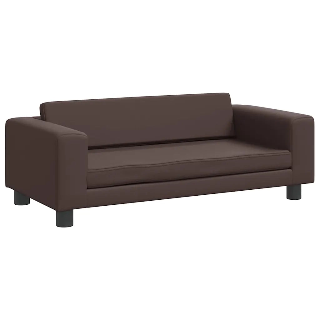 Lettino per Cani con Estensione Marrone 100x50x30 cm Similpelle CFW7731394