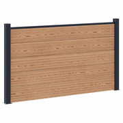 Pannello di recinzione | Recinzione da Giardino 2 pz WPC e Alluminio Marrone