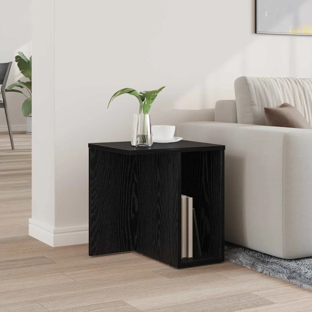 Tavolino Rovere Nero 37 x 32 x 40 cm Legno multistrato