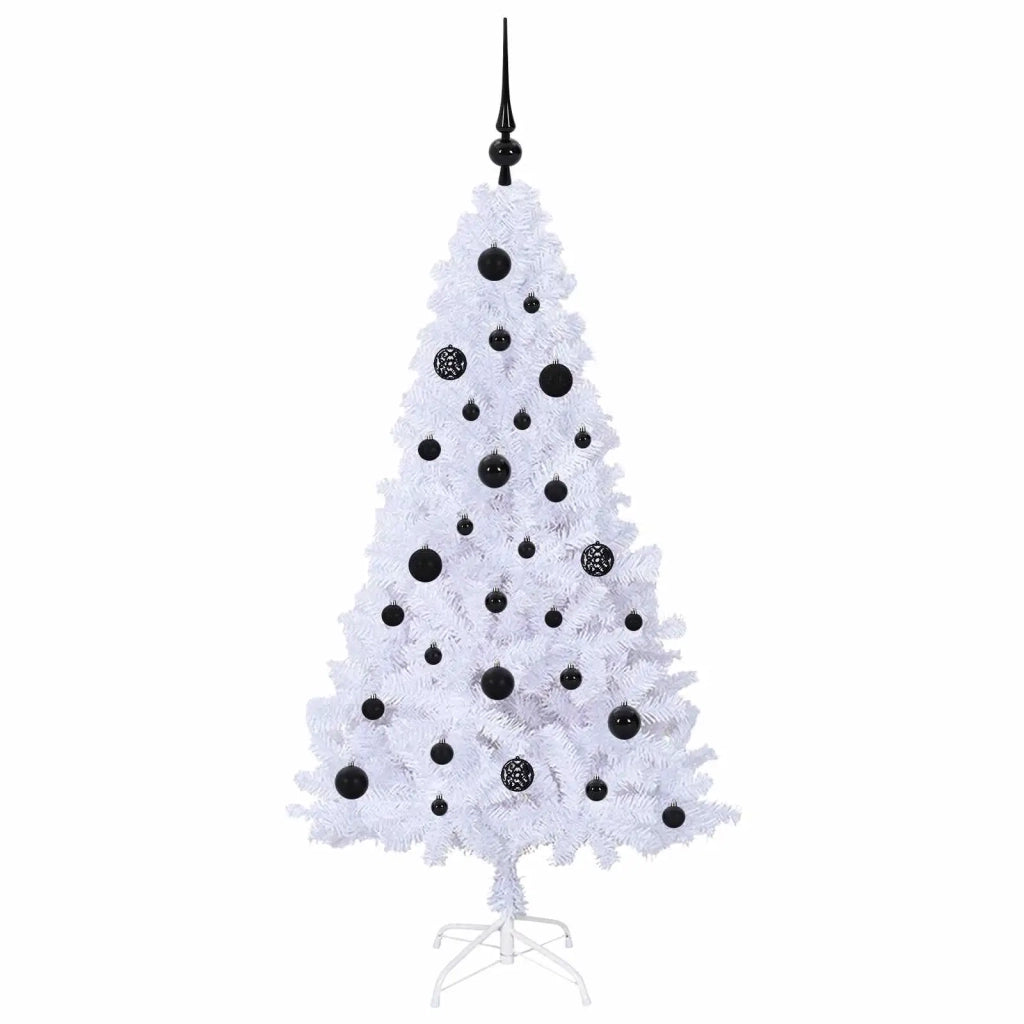 Albero di Natale | Decorazioni natalizie artificiale Bianco 150 cm PVC e Acciaio