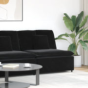 Modulo Centrale Divano Modulare con Cuscini Nero 100 cm 4104434