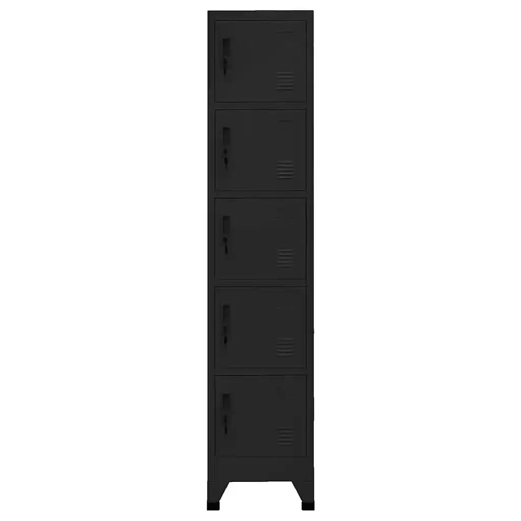 Armoire à casiers Noir 38x40x180 cm Acier