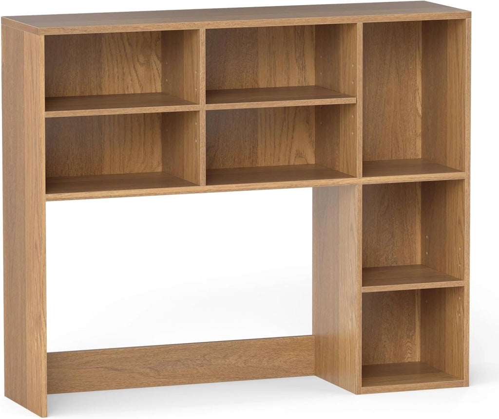Scaffale da scrivania con 7 scomparti aperti, mobile organizzatore da tavolo con kit antiribaltamento, 94 x 25 x 79 cm, scaffale per riporre piante, cosmetici e libri (naturale)