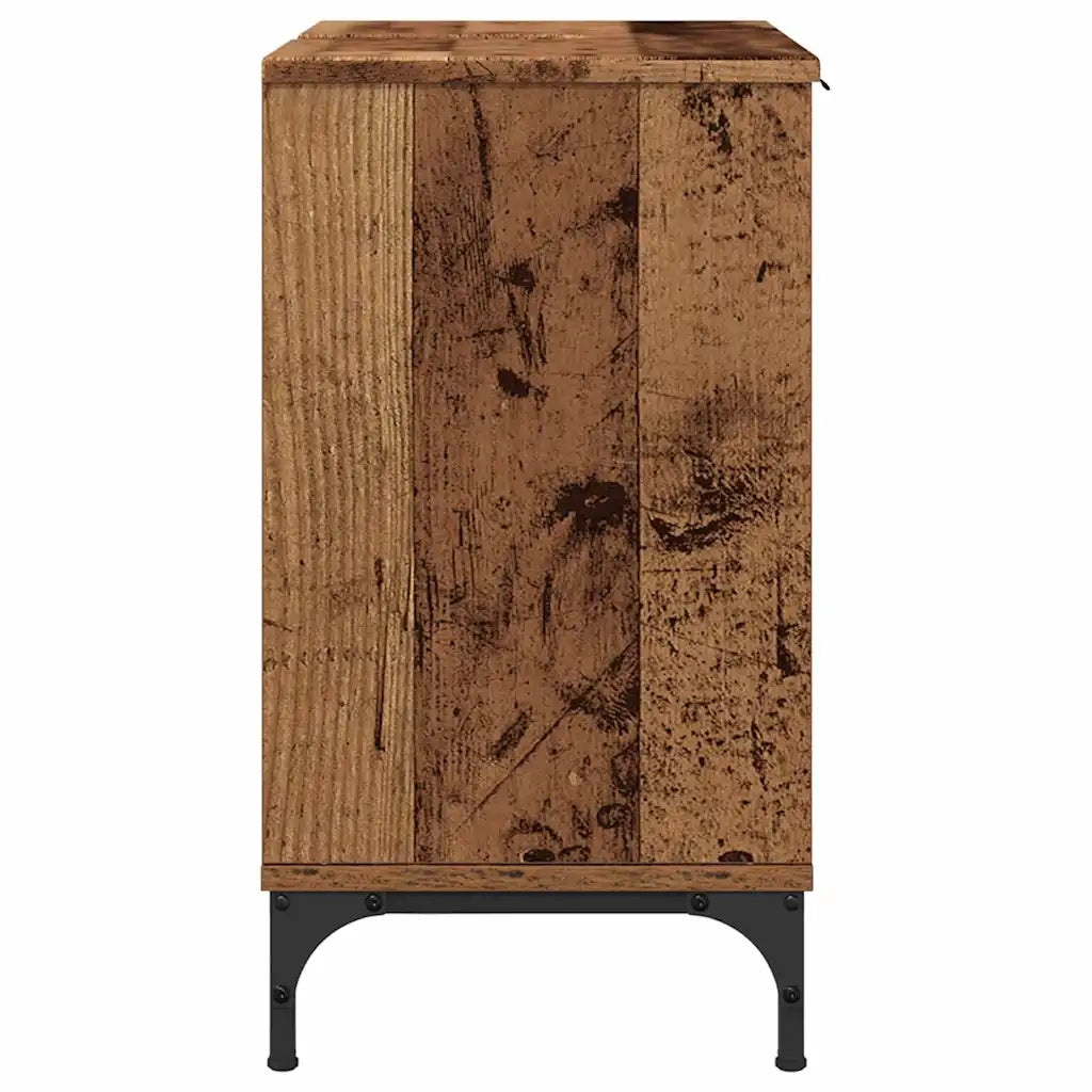 Armadio per Lavabo da Bagno-Armadietto da bagno-Mobiletto da bagno Legno vecchio 60,5 x 33,5 x 61 cm