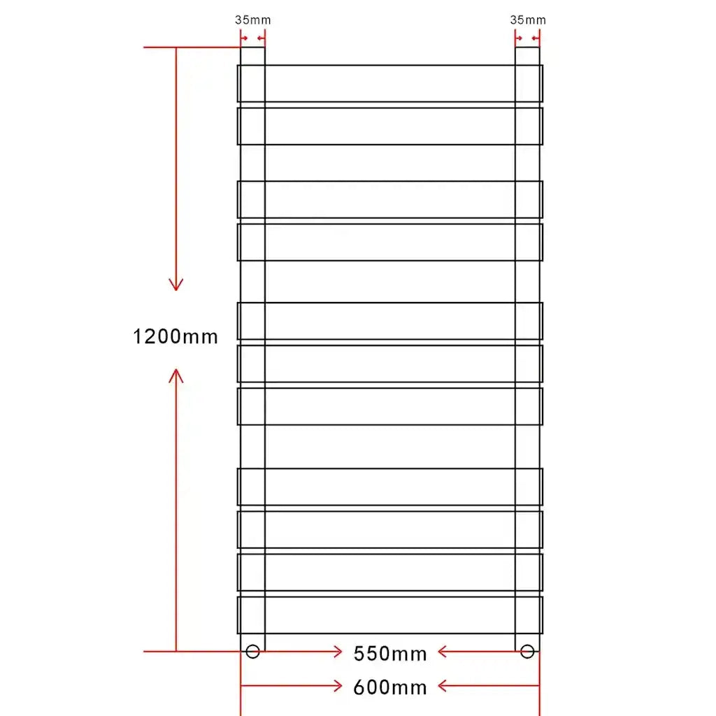 Portasciugamano Radiatore Riscaldamento Centrale Dritto 600x1200 mm cod mxl 72327