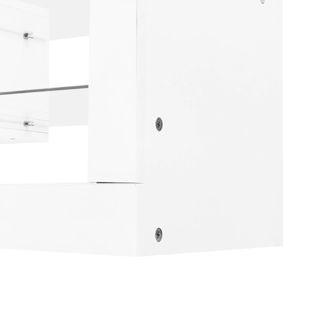 Mobile TV lucido con illuminazione a LED e due cassetti ribaltabili, 181 cm