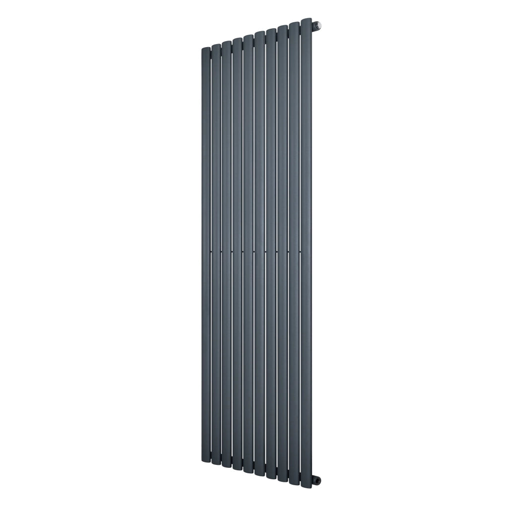 Radiatore Verticale Design Ovale Colonna Singola Antracite 1800x600 mm