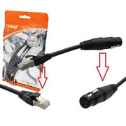 Trade Shop - Cavo Adattatore Audio Da Xlr Femmina A Rj45 Maschio Lan Di Rete Da 15 Cm Kl-9236 -