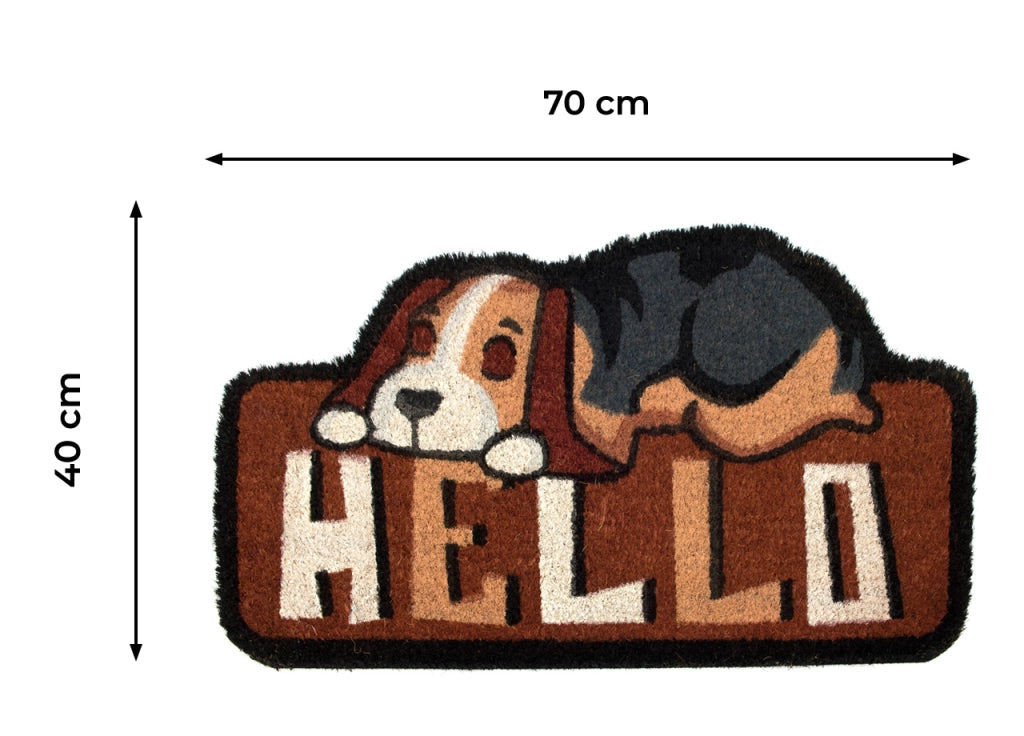 Zerbino Entrata Ingresso Esterno Antiscivolo Cocco Animal Dog Hello