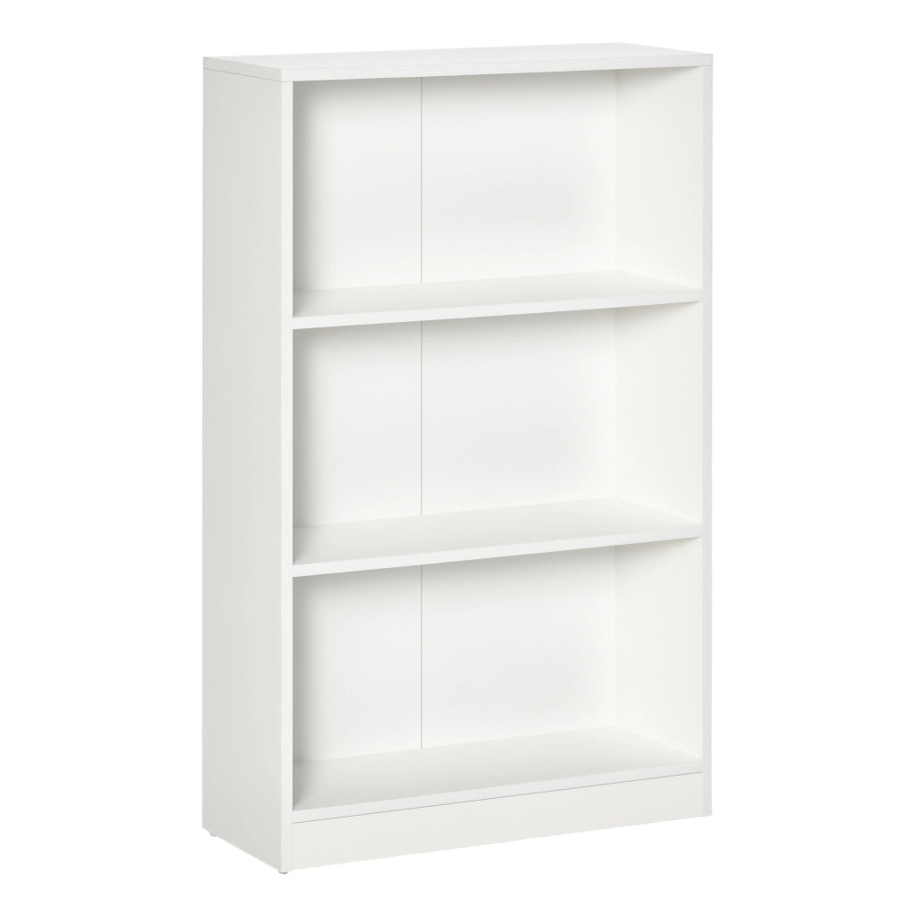 Libreria con 3 Scomparti per Libri ¨C zephmum ¨C 62.2x24x102.4 cm Bianco