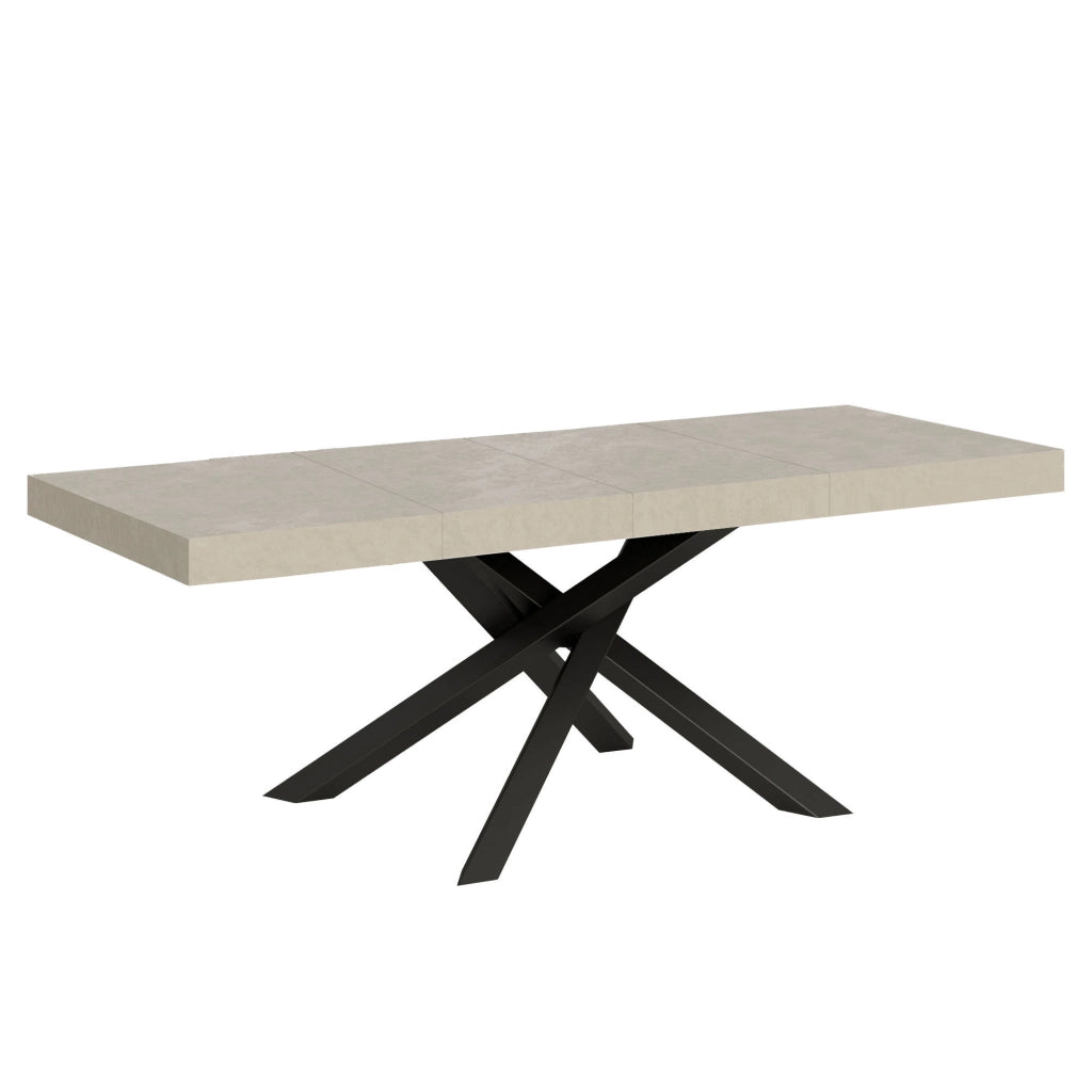 Tavolo allungabile 90x160/420 cm Volta Premium cashmere gambe antracite