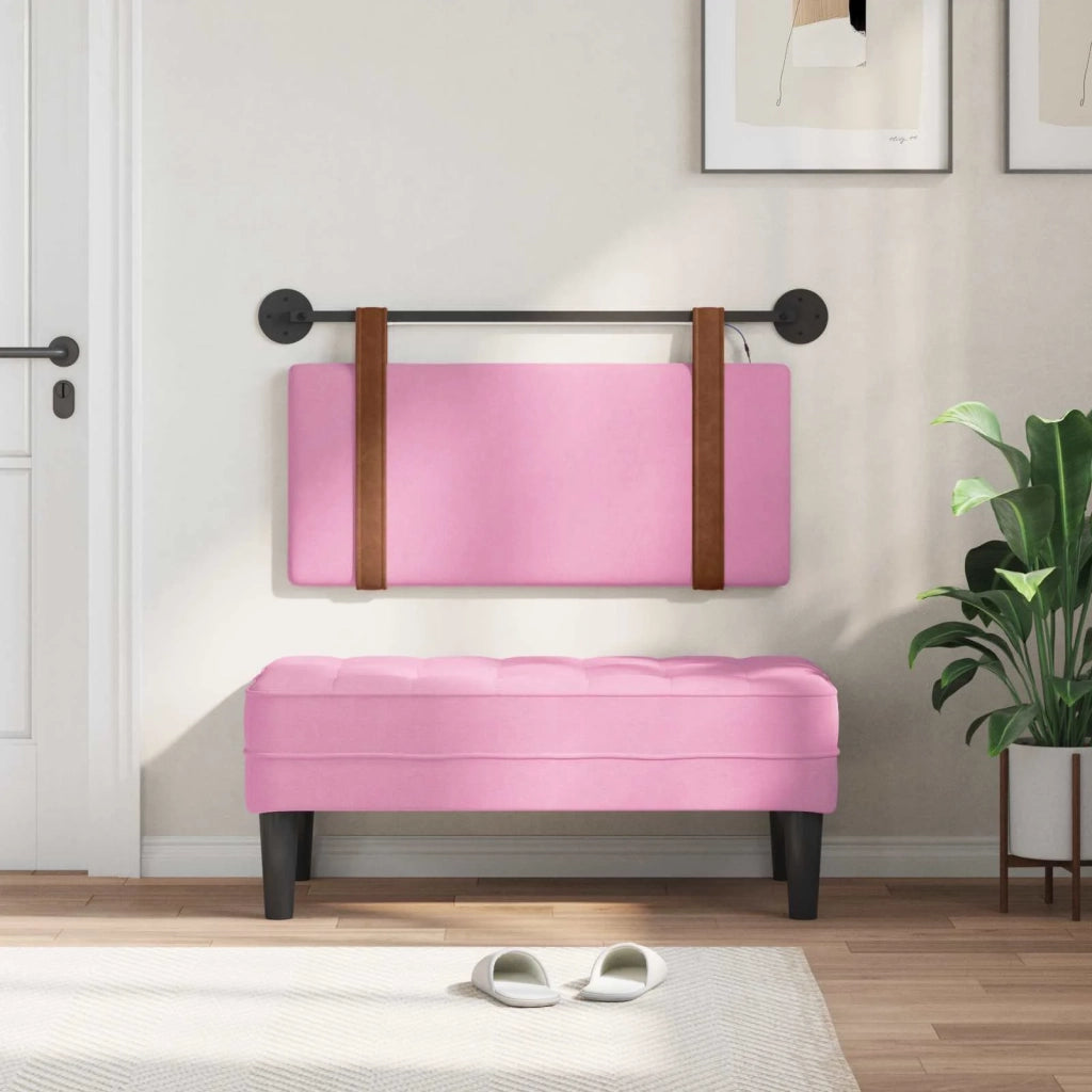 Testiera | Testata sospesa Con luce LED Rosa PU Antico