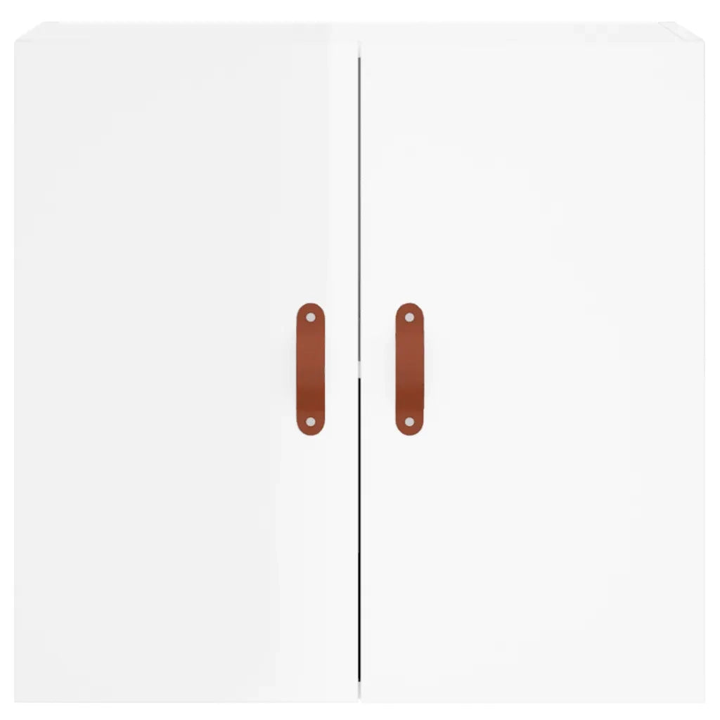 Armadietto a Muro Bianco Lucido 60x31x60 cm Legno Multistrato 829942