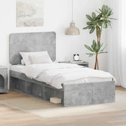 Struttura del letto Calcestruzzo 90 x 200 cm Pino massello 3412536
