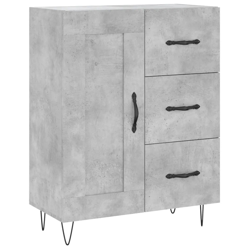 Credenza | Madia | Buffet da pranzo | Armadio da pranzo Grigio Cemento 69,5x34x180 cm in Legno Multistrato