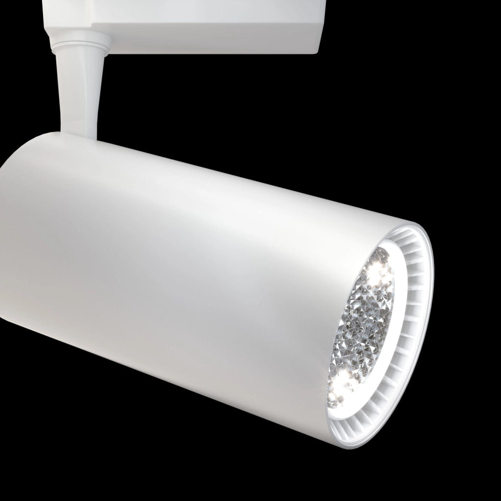 Faretto a LED per Sistema Illuminazione Binario 40W 3000K in Alluminio Vuoro  Bianco
