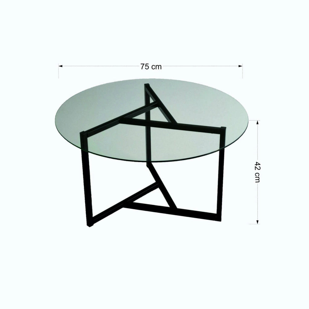 Esperia, Tavolino da Salotto Portariviste, 75x75x42h cm Nero