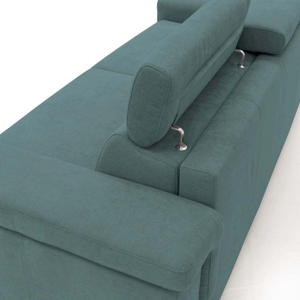 Giunone Divano letto mat. H18 220 cm (mat. 140x197 cm) petrolio