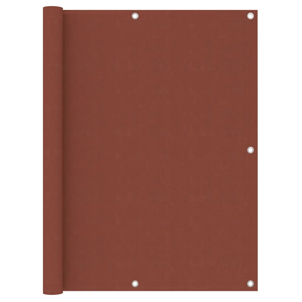 Paravento da Balcone Terracotta 120x500 cm Tessuto Oxford
