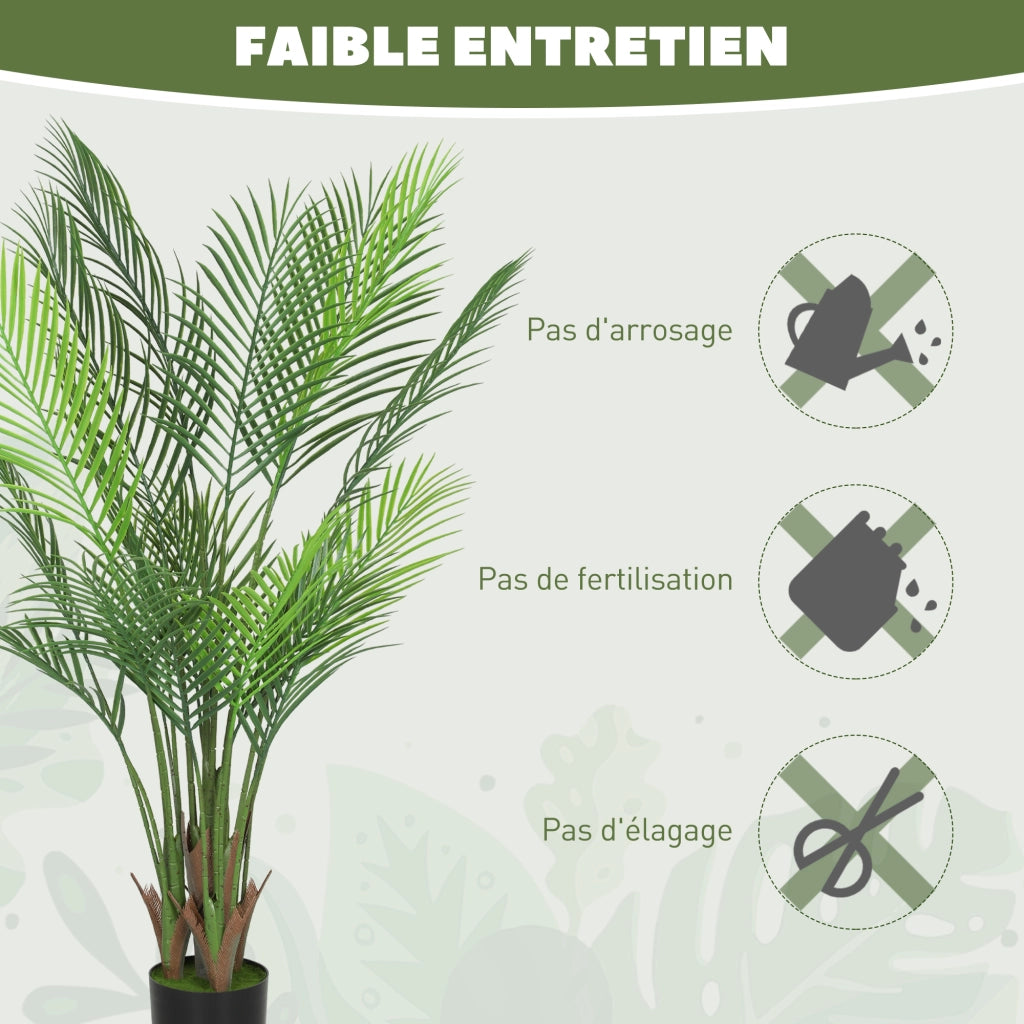 Palma artificiale da interno con vaso ¨C zephmum ¨C 120 cm verde
