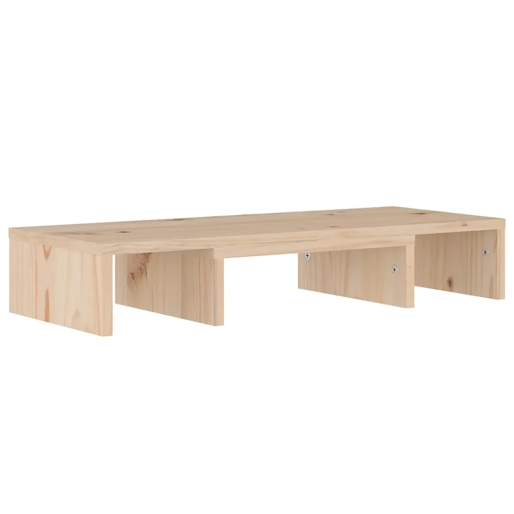 Supporto per Monitor 60x24x10,5 cm in Legno Massello di Pino 813934