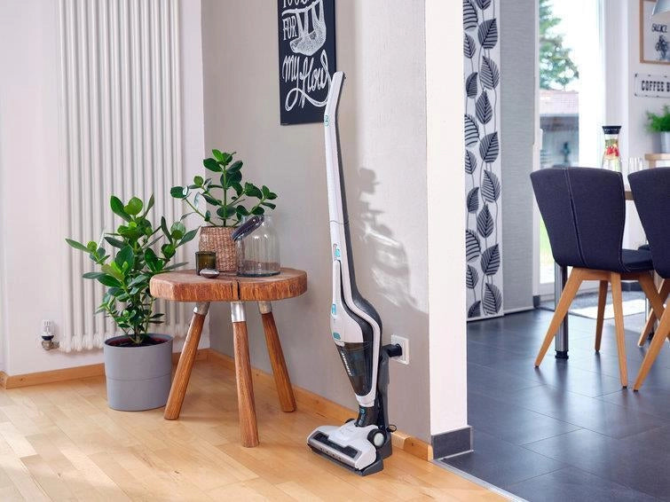 Leifheit Rotaro PowerVac 2in1 aspirapolvere senza filo Nero, Blu, Bianco Senza sacchetto
