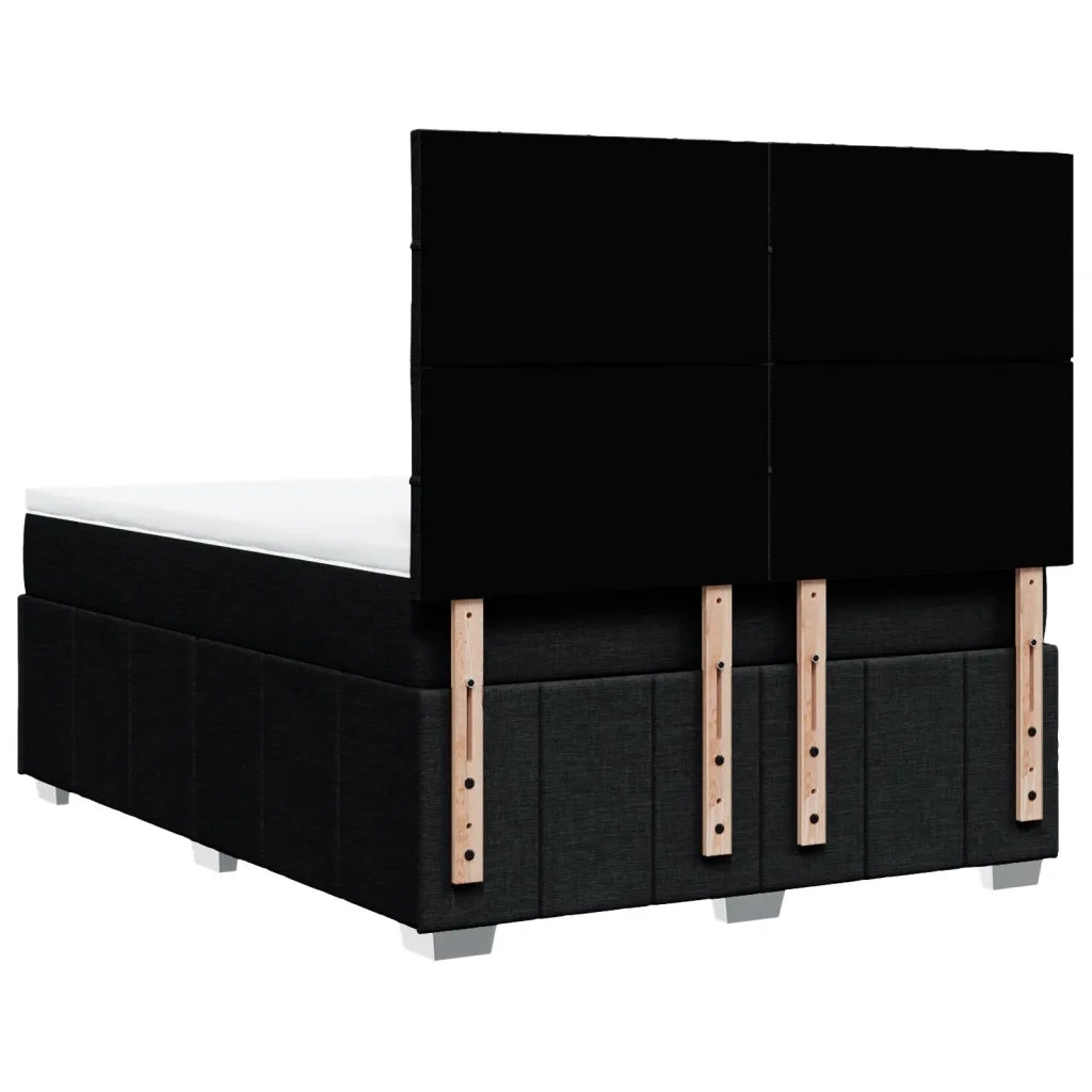 Giroletto a Molle con Materasso Nero 140x200 cm in Tessuto 3291693