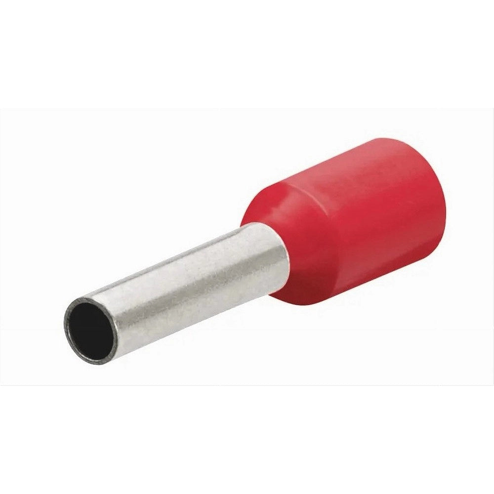 Trade Shop - Confezione 100pz Tubetto Capicorda Isolato Per Cavi 1.5mm² Terminale Da 8mm E1508 -