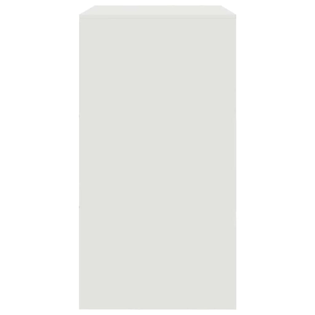 Buffet credenza cassettiera armadio mobile contenitore organizer per cucina soggiorno salotto 67 x 39 x 73 cm acciaio bianco 02_0030387