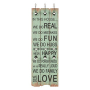 Appendiabiti da Parete con 6 Ganci HAPPY LOVE 120x40 cm 245855