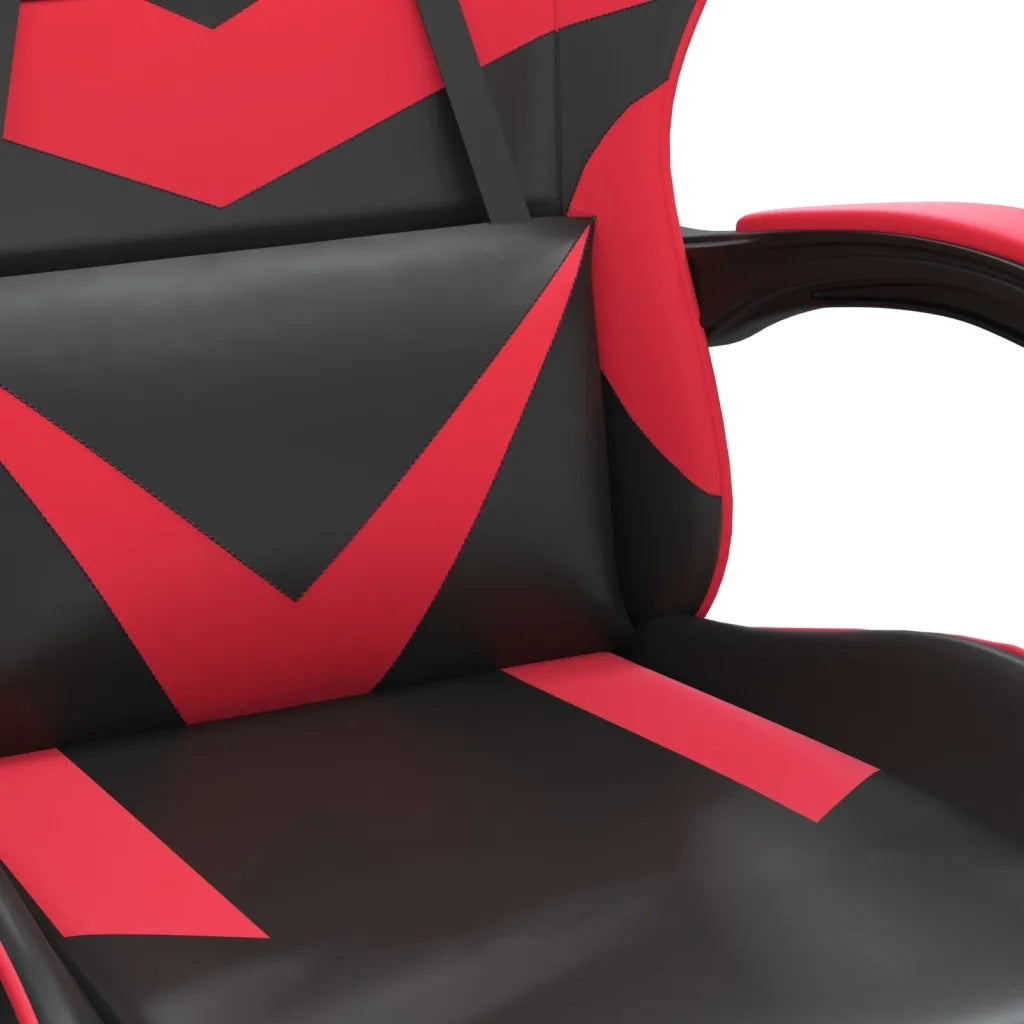 Sedia da Gaming Girevole Nera e Rossa in Similpelle cod mxl 78472