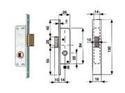 1pz serratura da infilare per montanti solo scrocco 901 - mm.14 (901.14.1) cod:ferx.fer52276