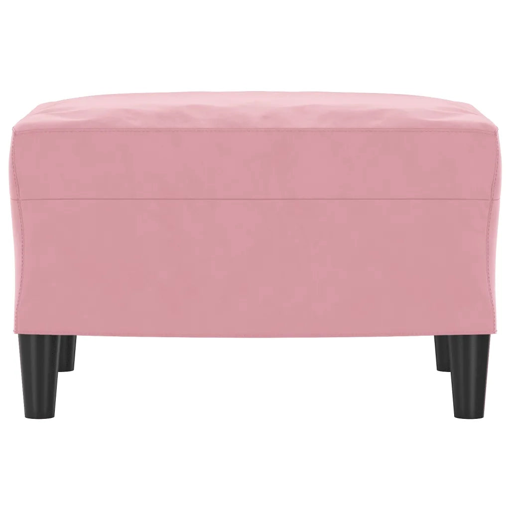Poggiapiedi Rosa 60x50x41 cm in Velluto