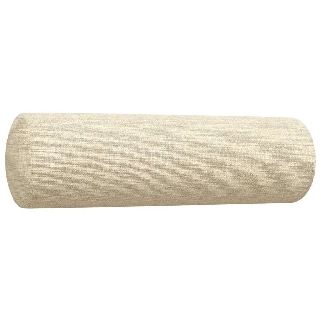 Set Divani 3 pz con Poggiapiedi Crema in Tessuto 3278305
