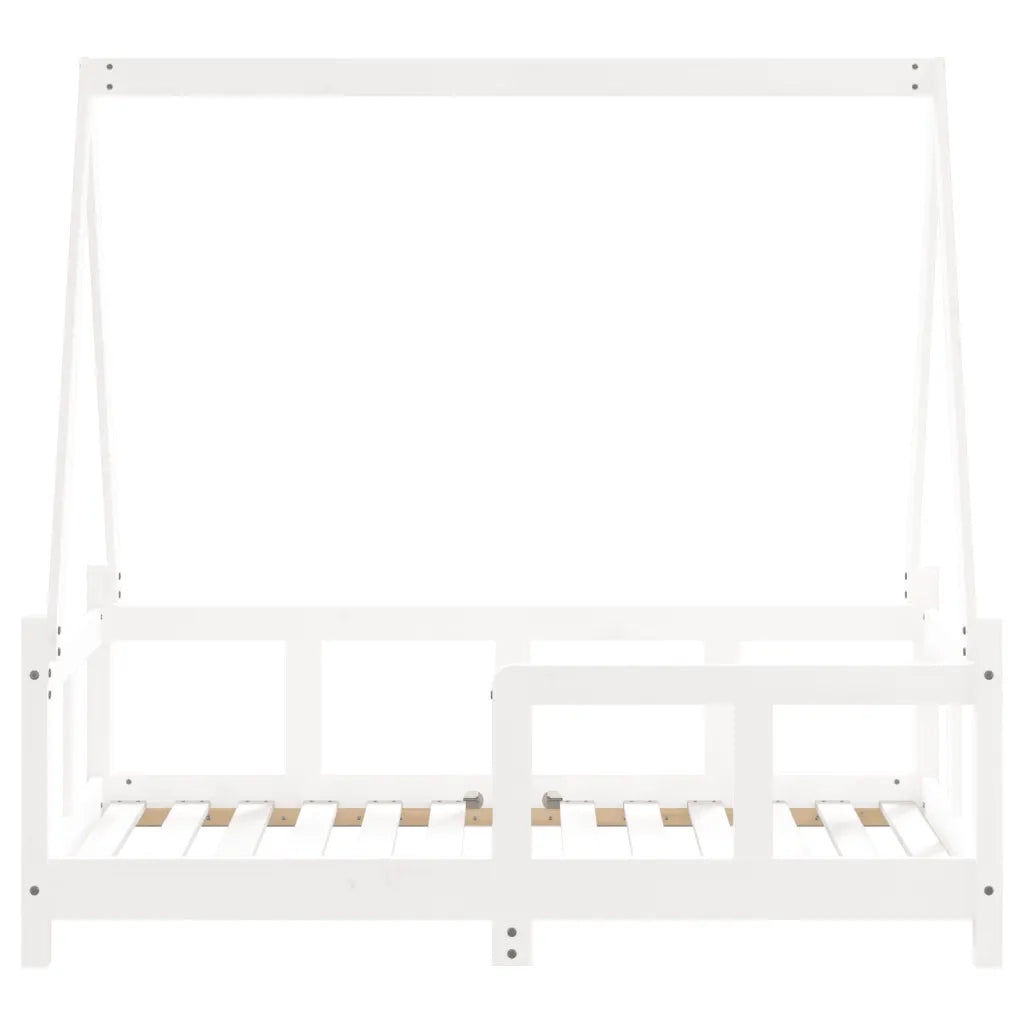 Giroletto per Bambini-Struttura Letto Bambini Bianco 70x140cm in Legno Massello di Pino 275691