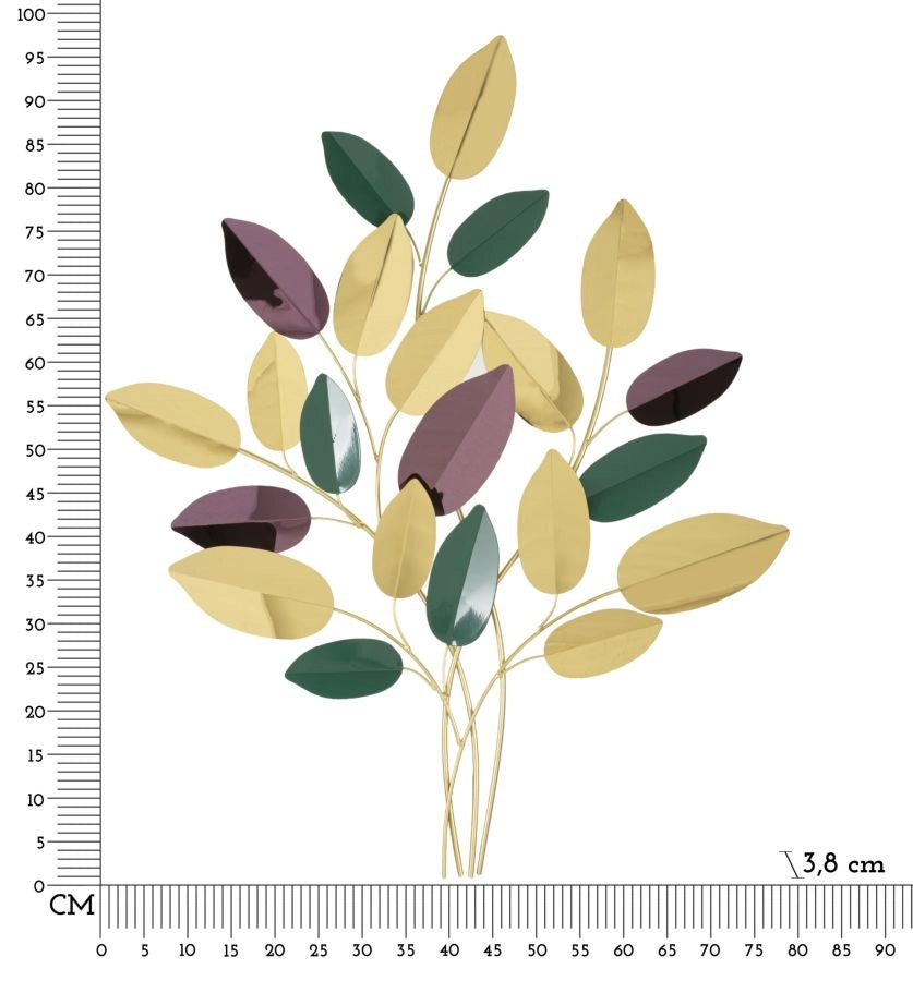 Pannello da Muro Colorful 81,9x3,8x97 cm in Ferro Multicolor
