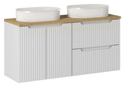 Set mobili bagno 120 cm con lavabi da appoggio Nova White 120 x 1401 x 1401 cm