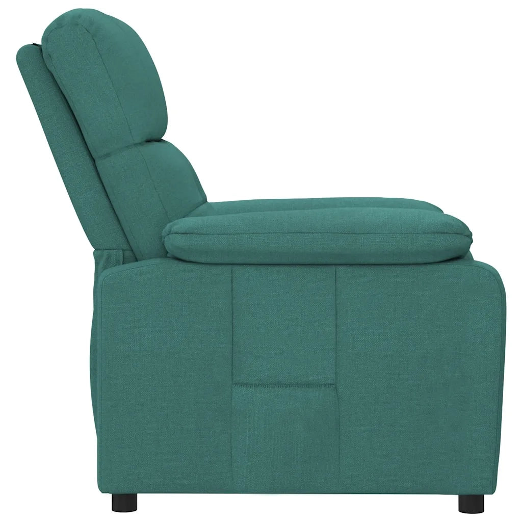 Poltrona Reclinabile in Tessuto Verde Scuro 289668