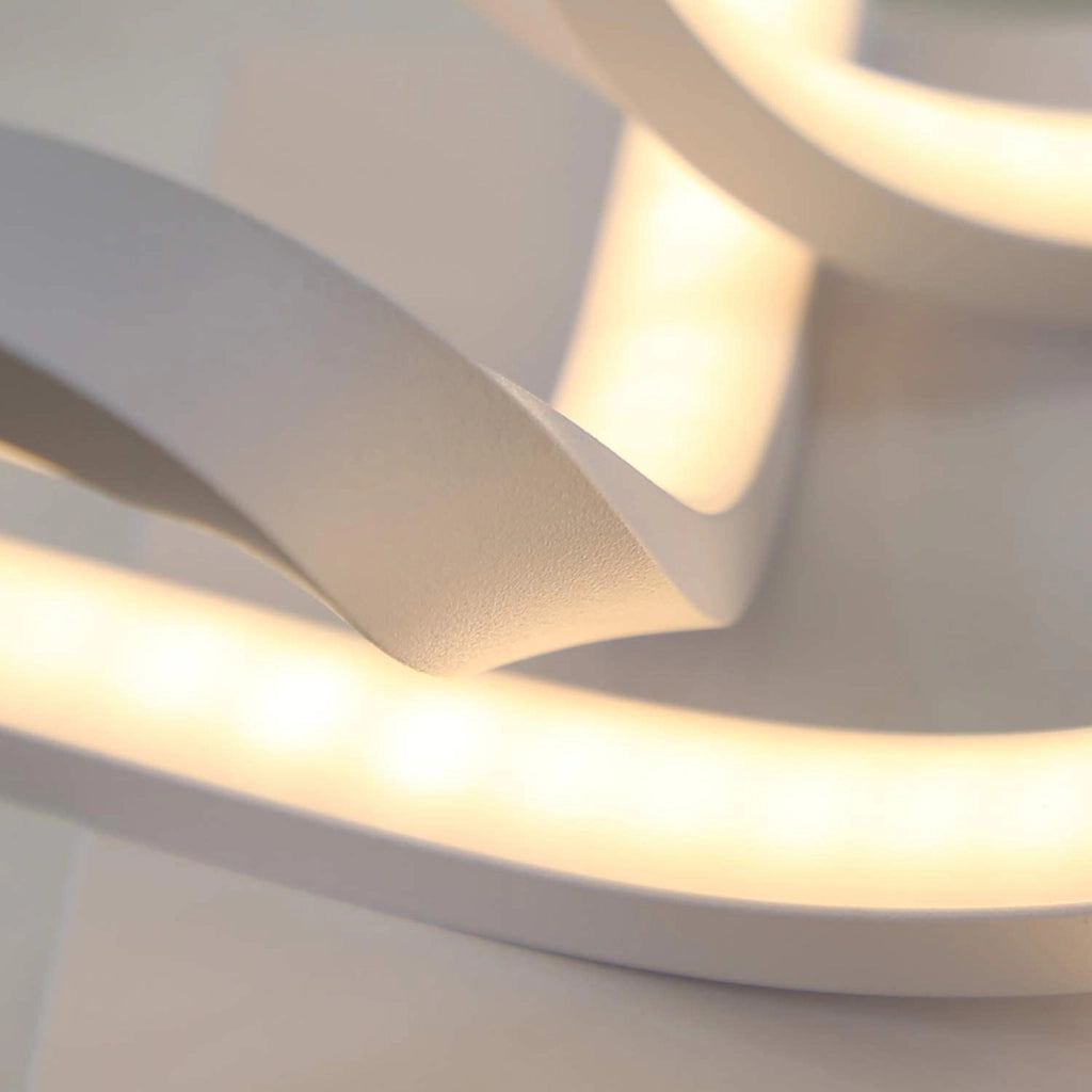 ZMH Lampada da soffitto plafoniera LED moderna 65cm forma onda telecomando per soggiorno