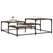 Tavolino da Salotto-Tavolino da soggiorno-Tavolo Rovere Fumo 107x107x40 cm Legno Multistrato
