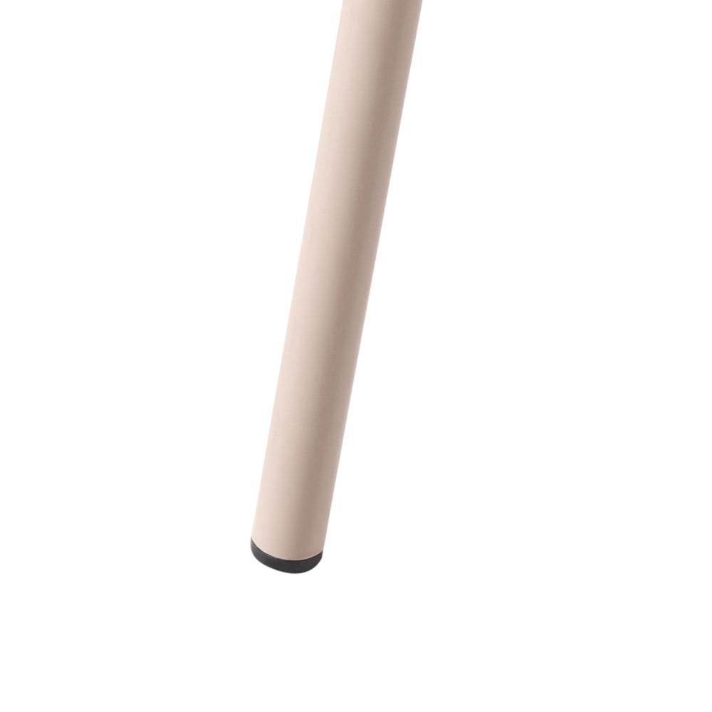 Set di 4 sedie da giardino beige in materiale sintetico plastico per interni ed esterni, sala da pranzo in stile moderno