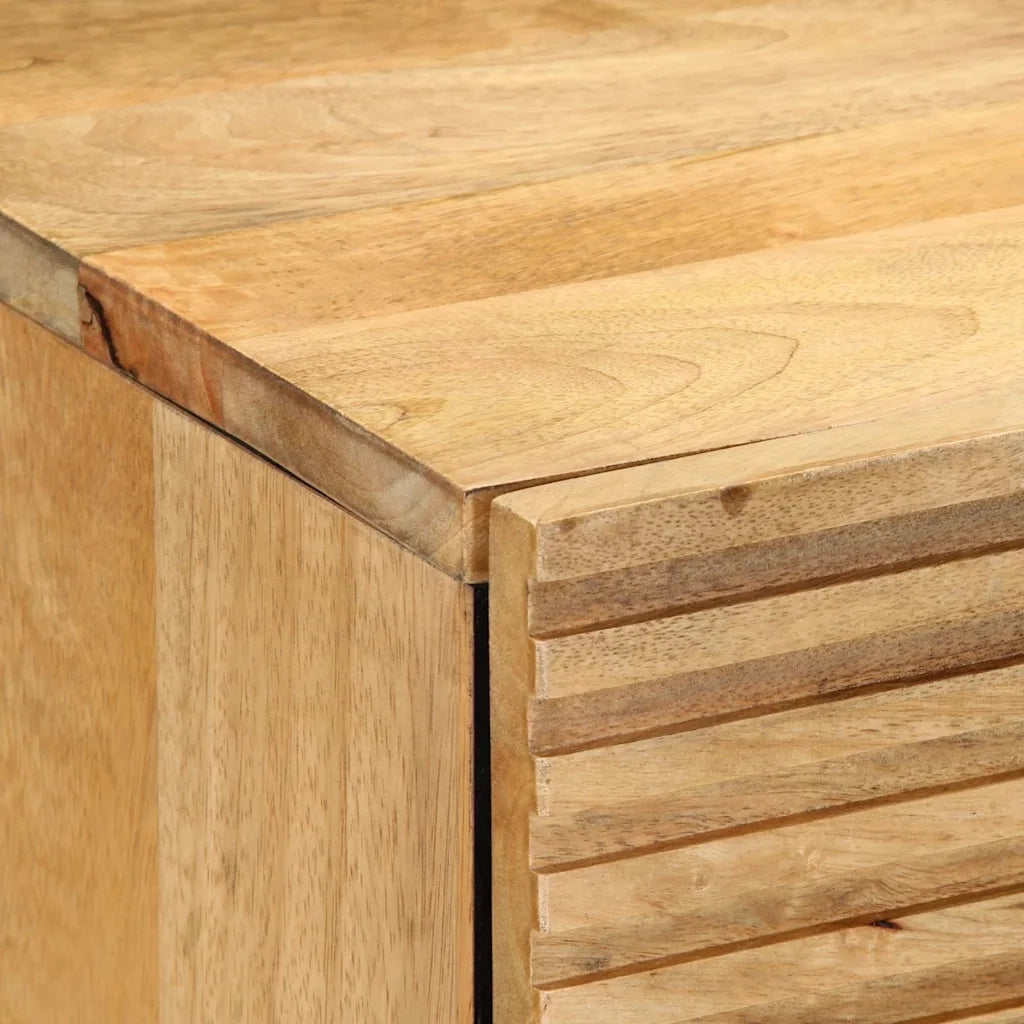 Comodino Marrone 50x33x60 cm in Legno Massello di Mango 4017728