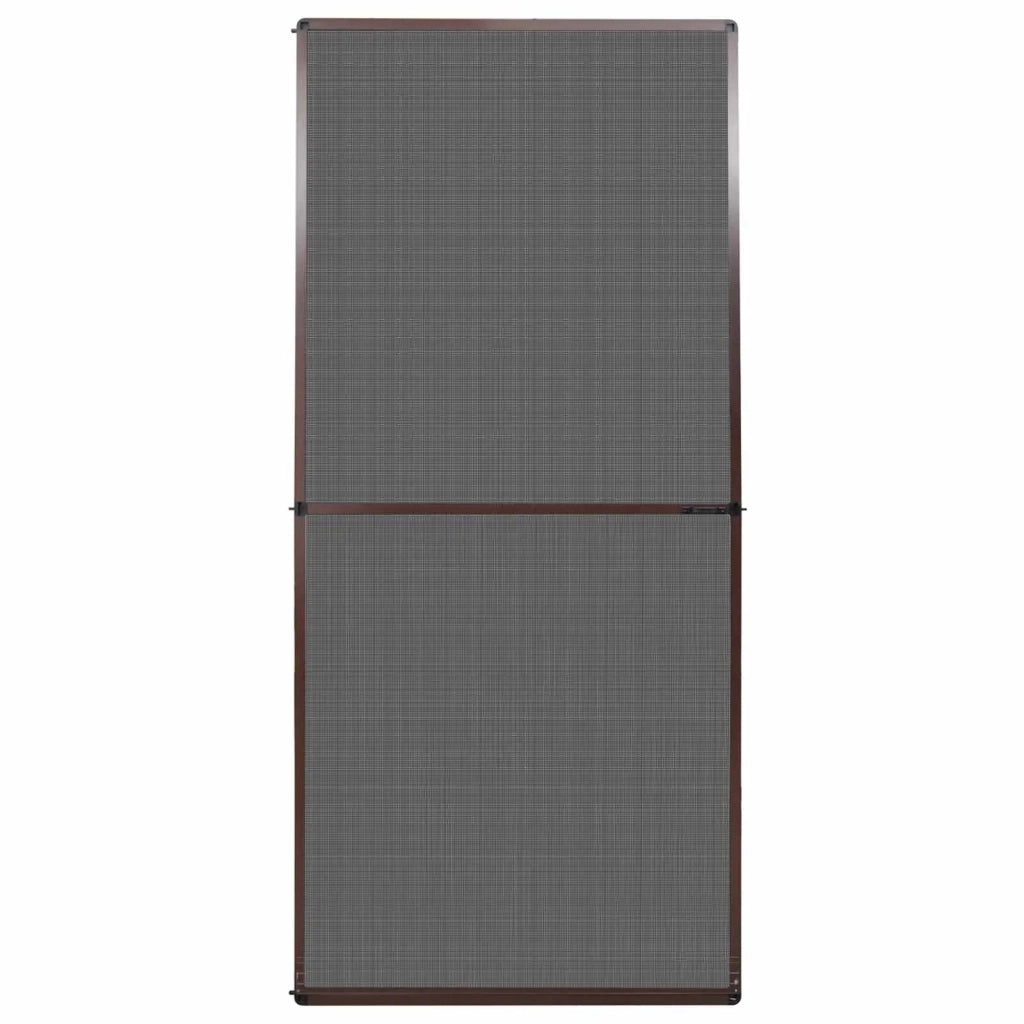 Schermo Insetti a Battente Marrone e Nero 100 x 215 cm CFW3895968