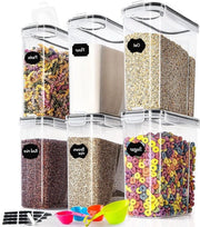 Scatole di Stoccaggio per Cibo per Animali 6 pezzi - A prova di Aria - Pasta Muesli Riso Farina Cibo per Animali