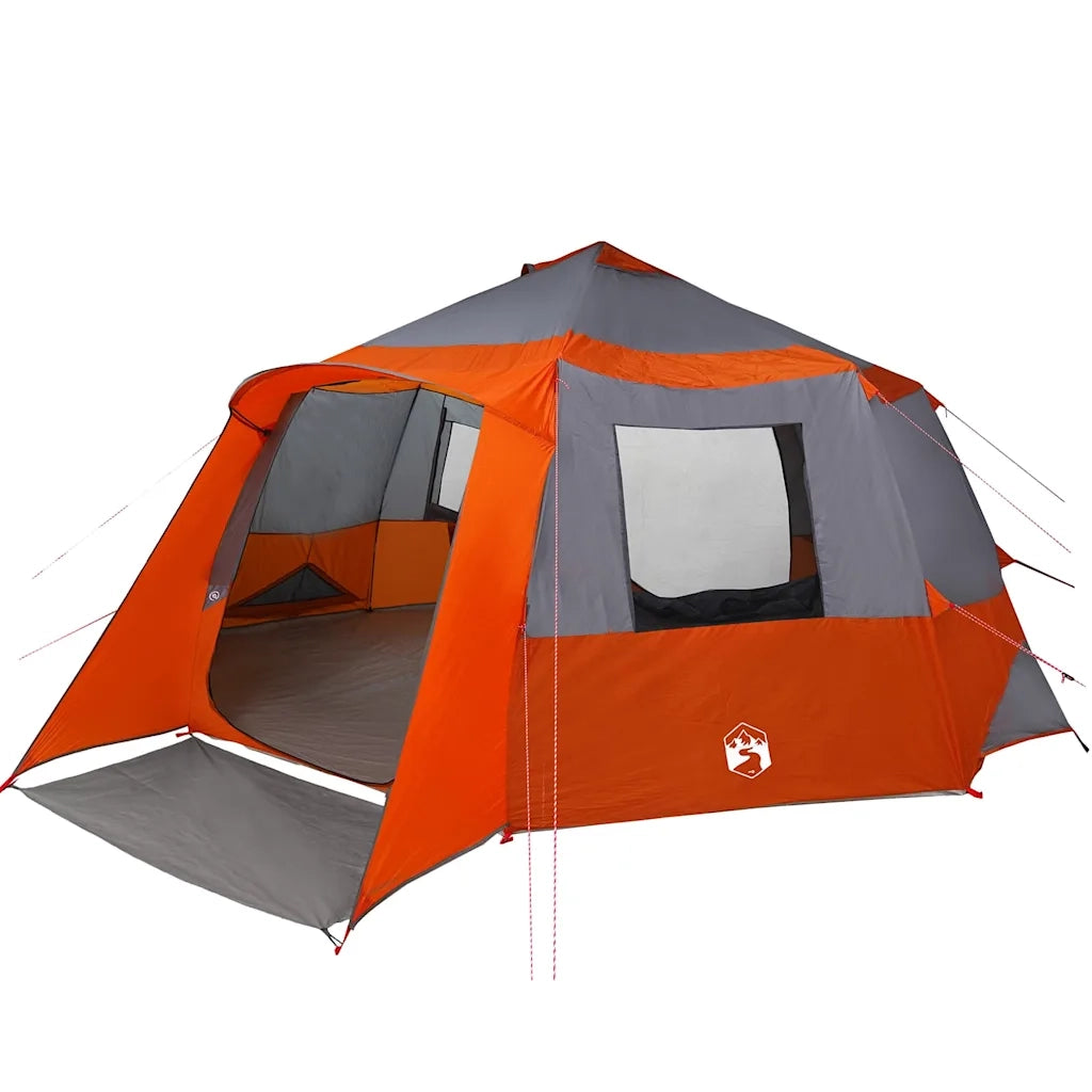 Tenda da campeggio per 12 persone con tetto Grigio e arancione 42004058