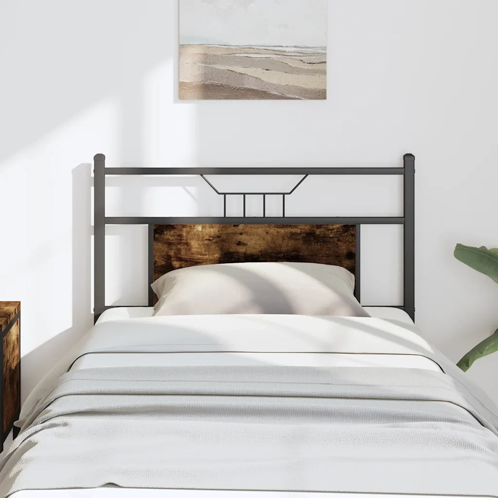 Testiera di Ricambio Rovere Fumo 80 cm in Legno Multistrato e Acciaio 4106770